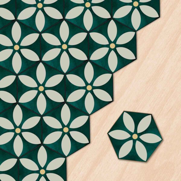 Hexagon Peel and Stick Tile Stickers | Home Decor Wall Floor Water Proof Tile Stickers | Kitchen Bathroom Backsplash Tile Decals