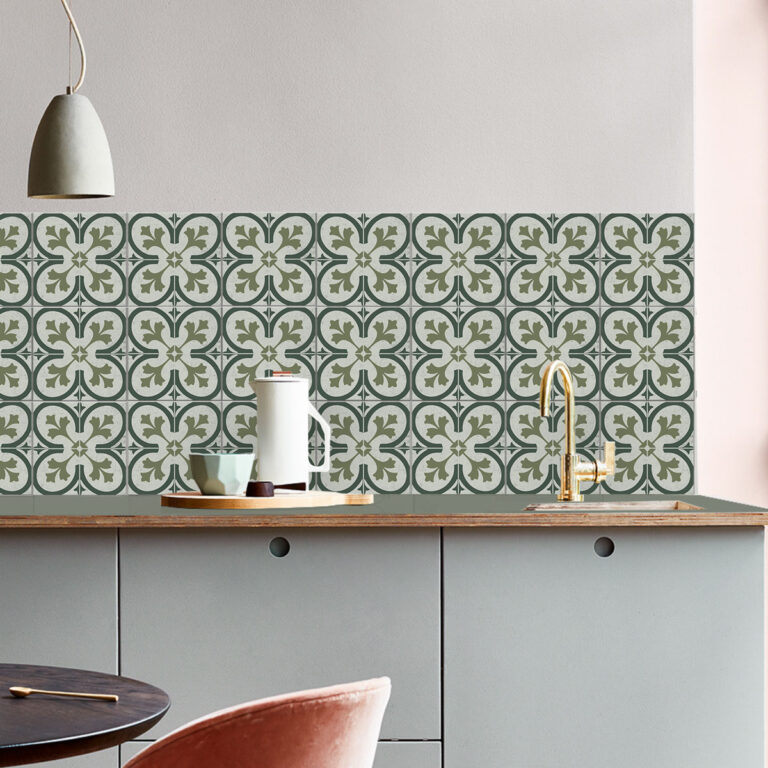Floor Decals | Kitchen & Bathroom Backsplash Tile Decals | Peel and Stick Wall Tile Stickers