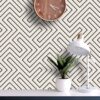 Bathroom Kitchen Wall Floor Tile Vinyl Decals. White Black Seamless Design, Upgrade with Peel and Stick Tile Stickers | Waterproof & Removable