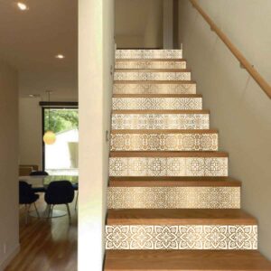 Stair Riser Decals, Peel and Stick Stair Stickers, Vinyl Staircase Decals, Luxury Stair Riser Stickers, Self-Adhesive Stair Decals, Decorative Staircase Vinyl, Tile Pattern Stair Stickers, Removable Staircase Decals, Waterproof Stair Riser Decals, Modern Staircase Vinyl Stickers