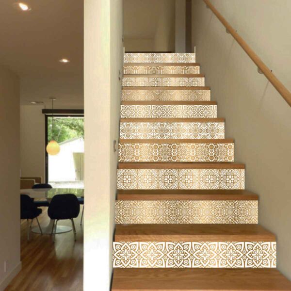 Stair Riser Decals, Peel and Stick Stair Stickers, Vinyl Staircase Decals, Luxury Stair Riser Stickers, Self-Adhesive Stair Decals, Decorative Staircase Vinyl, Tile Pattern Stair Stickers, Removable Staircase Decals, Waterproof Stair Riser Decals, Modern Staircase Vinyl Stickers
