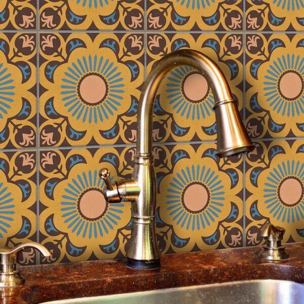 Hand Crafted Tile Stickers | Peel and Stick DIY Stickers | Kitchen Bathroom Floor Wal Stair Vinyl Decals | FREE SHIPPING!