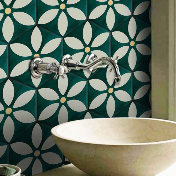 Hexagon Peel and Stick Tile Stickers | Home Decor Wall Floor Water Proof Tile Stickers | Kitchen Bathroom Backsplash Tile Decals