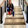 Stair Riser Decals, Peel and Stick Stair Stickers, Vinyl Staircase Decals, Luxury Stair Riser Stickers, Self-Adhesive Stair Decals, Decorative Staircase Vinyl, Tile Pattern Stair Stickers, Removable Staircase Decals, Waterproof Stair Riser Decals, Modern Staircase Vinyl Stickers