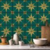 Kitchen Bathroom Wall Tile Vinyl Decals | Water Proof, Removable | Antiskid Floor Tile Decals