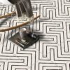 Bathroom Kitchen Wall Floor Tile Vinyl Decals. White Black Seamless Design, Upgrade with Peel and Stick Tile Stickers | Waterproof & Removable