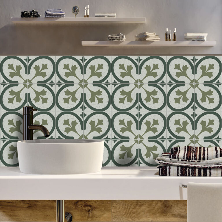 Floor Decals | Kitchen & Bathroom Backsplash Tile Decals | Peel and Stick Wall Tile Stickers