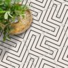 Bathroom Kitchen Wall Floor Tile Vinyl Decals. White Black Seamless Design, Upgrade with Peel and Stick Tile Stickers | Waterproof & Removable