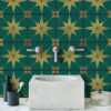 Kitchen Bathroom Wall Tile Vinyl Decals | Water Proof, Removable | Antiskid Floor Tile Decals