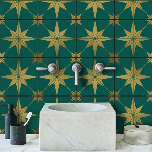 Kitchen Bathroom Wall Tile Vinyl Decals | Water Proof, Removable | Antiskid Floor Tile Decals