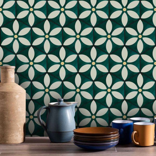 Hexagon Peel and Stick Tile Stickers | Home Decor Wall Floor Water Proof Tile Stickers | Kitchen Bathroom Backsplash Tile Decals