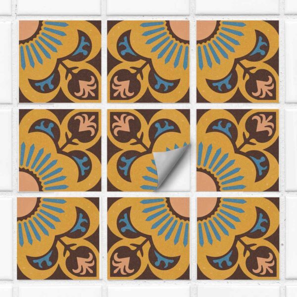 Hand Crafted Tile Stickers | Peel and Stick DIY Stickers | Kitchen Bathroom Floor Wal Stair Vinyl Decals | FREE SHIPPING!