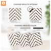 Bathroom Kitchen Wall Floor Tile Vinyl Decals. White Black Seamless Design, Upgrade with Peel and Stick Tile Stickers | Waterproof & Removable