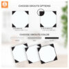 Black and White Geometric Tile Stickers | Hand Crafted Decals | Peel and Stick Kitchen Wall Floor Bathroom Tile Decals | Removable Stickers