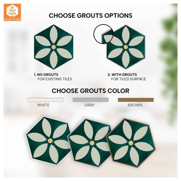 Hexagon Peel and Stick Tile Stickers | Home Decor Wall Floor Water Proof Tile Stickers | Kitchen Bathroom Backsplash Tile Decals