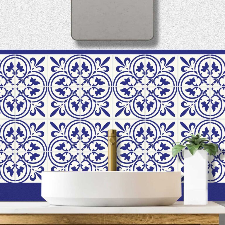 Blue Ceramic Tile Decals, Blue Moroccan Tile Decals, Blue Peel and Stick Tile Decals, Blue Vinyl Floor Tile Stickers, Blue Self-Adhesive Tile Stickers, Blue Mosaic Tile Stickers, Blue and White Tile Stickers, Blue Tile Backsplash Stickers, Blue Wall Tile Decals, Blue Patterned Tile Stickers