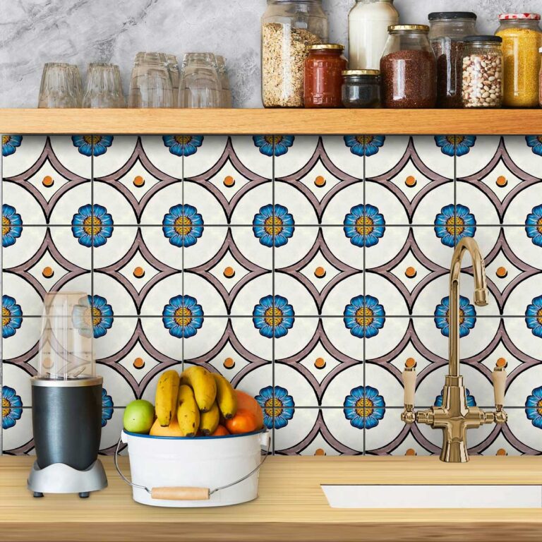 modern kitchen art wall decor, vintage peel and stick floor tile, vintage tile stickers, peel & stick tiles, kitchen wall stickers, kitchen tile stickers, wall tile stickers, flower decals, amazon wall decals,