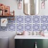 Blue Ceramic Tile Decals, Blue Moroccan Tile Decals, Blue Peel and Stick Tile Decals, Blue Vinyl Floor Tile Stickers, Blue Self-Adhesive Tile Stickers, Blue Mosaic Tile Stickers, Blue and White Tile Stickers, Blue Tile Backsplash Stickers, Blue Wall Tile Decals, Blue Patterned Tile Stickers