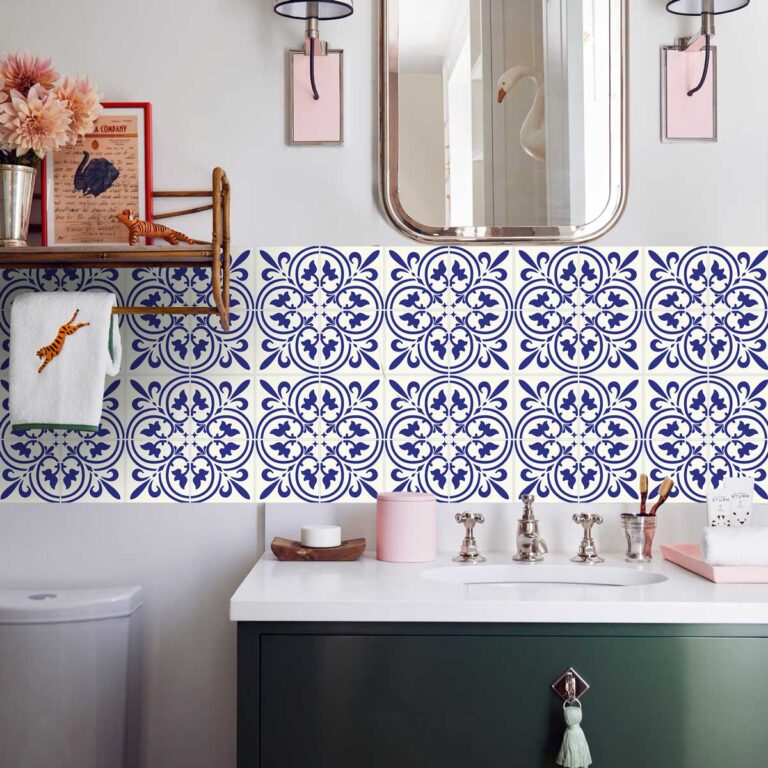 Blue Ceramic Tile Decals, Blue Moroccan Tile Decals, Blue Peel and Stick Tile Decals, Blue Vinyl Floor Tile Stickers, Blue Self-Adhesive Tile Stickers, Blue Mosaic Tile Stickers, Blue and White Tile Stickers, Blue Tile Backsplash Stickers, Blue Wall Tile Decals, Blue Patterned Tile Stickers