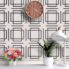 Geometric Vinyl Floor Tiles, Luxury Vinyl Tile Geometric, Geometric Tile Decals, Geometric Vinyl Tiles