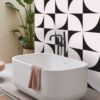 Vintage Floral Tile Backsplash, Retro Kitchen Tile Designs, Floral Patterned Backsplash Tiles, Mid-Century Modern Kitchen Tiles, Antique Flower Tile Backsplash, Classic Floral Ceramic Tiles, Vintage-Inspired Kitchen Backsplash, Retro Flower Tile Stickers, Floral Peel-and-Stick Backsplash,