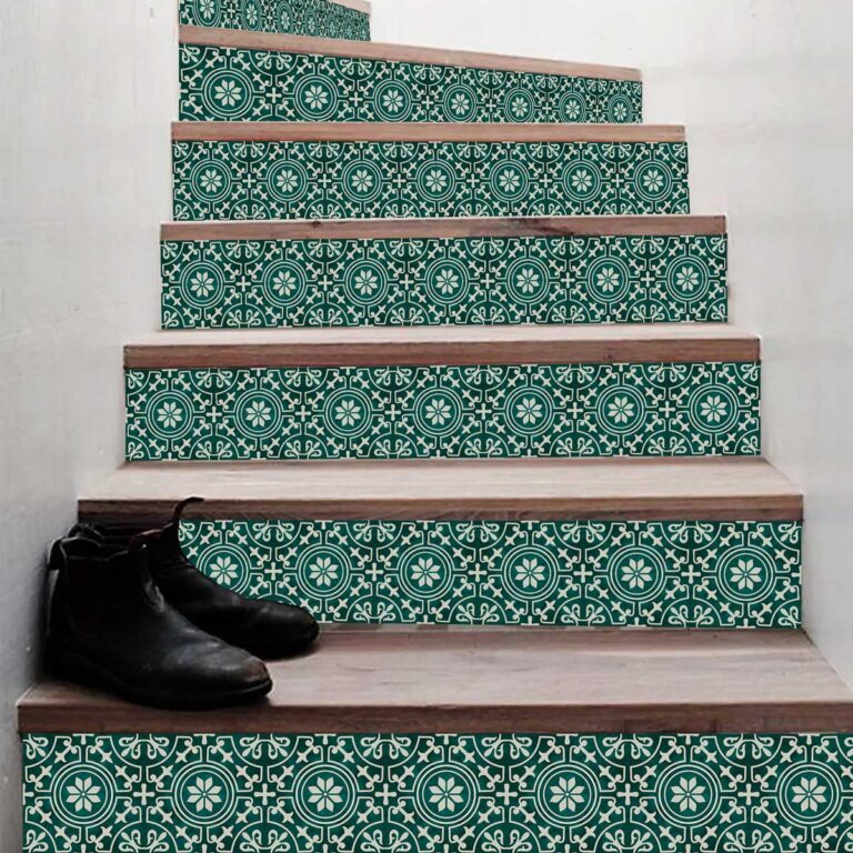 Stair Strip Backsplash, Stair case Tile Decals, Green Tile, Stickers For Tile Backsplash, Decals For Tile Backsplash, Tile Decals , Vintage Flower Stickers stairs, Stair Riser Decals, Peel and Stick Stair Stickers, Vinyl Staircase Decals, Luxury Stair Riser Stickers, Self-Adhesive Stair Decals, Decorative Staircase Vinyl, Tile Pattern Stair Stickers, Removable Staircase Decals, Waterproof Stair Riser Decals, Modern Staircase Vinyl Stickers