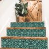 Stair Strip Backsplash, Stair case Tile Decals, Green Tile, Stickers For Tile Backsplash, Decals For Tile Backsplash, Tile Decals , Vintage Flower Stickers stairs, Stair Riser Decals, Peel and Stick Stair Stickers, Vinyl Staircase Decals, Luxury Stair Riser Stickers, Self-Adhesive Stair Decals, Decorative Staircase Vinyl, Tile Pattern Stair Stickers, Removable Staircase Decals, Waterproof Stair Riser Decals, Modern Staircase Vinyl Stickers